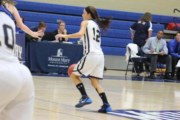 Barker led the Blue Angels with 13 points, five rebounds, three steals and three assists against Lawrence Thursday.